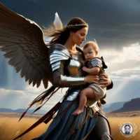 Engel mit Baby 02 - Traumbilder