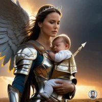 Engel mit Baby 04 - Traumbilder