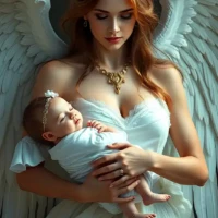 Engel mit Baby 19 - Traumbilder