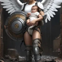 Engel mit Baby 27 - Traumbilder