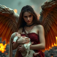 Engel mit Baby 59 - Traumbilder