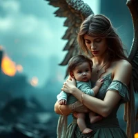 Engel mit Baby 61 - Traumbilder