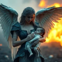 Engel mit Baby 62 - Traumbilder